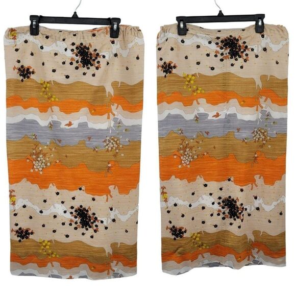 Vtg 70's Womens Skirt Handmade Drawstring Convertible Halter Strapless Dress M - Picture 1 of 13
